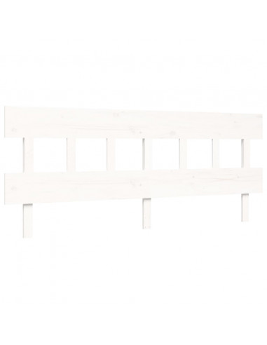 Giroletto Testiera Bianco Super King Size in Legno Massello