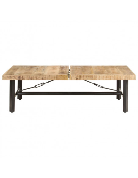 Tavolino da Salotto in Legno Massello di Mango 142x90x42 cm