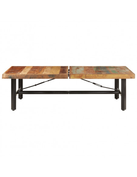 Tavolino da Salotto in Legno Massello di Recupero 142x90x42 cm