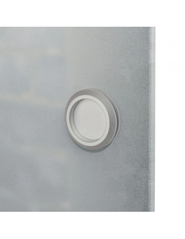 Porta Scorrevole in Vetro e Alluminio 178 cm Argento