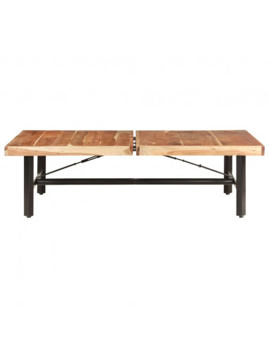 Tavolino da Salotto in Legno Massello di Acacia 142x90x42 cm