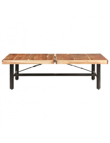 Tavolino da Salotto in Legno Massello di Acacia 142x90x42 cm