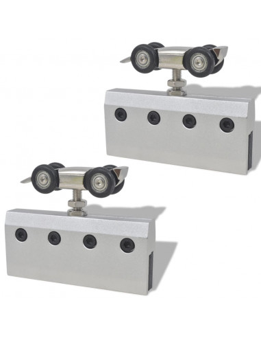 Porta Scorrevole in Vetro e Alluminio 178 cm Argento