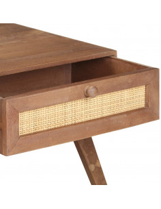 Tavolino da Salotto in Legno Massello di Mango 100x60x40 cm 2