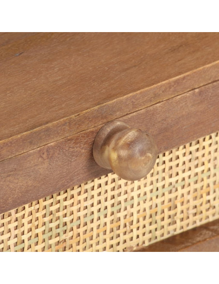 Tavolino da Salotto in Legno Massello di Mango 100x60x40 cm