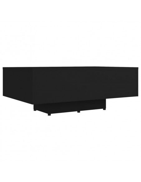 Tavolino da Salotto Nero 85x55x31 cm in Legno Multistrato
