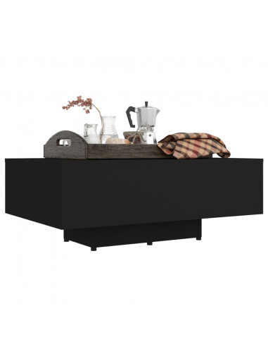 Tavolino da Salotto Nero 85x55x31 cm in Legno Multistrato