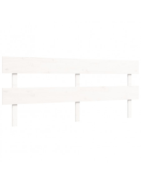 Giroletto Testiera Bianco Super King Size in Legno Massello