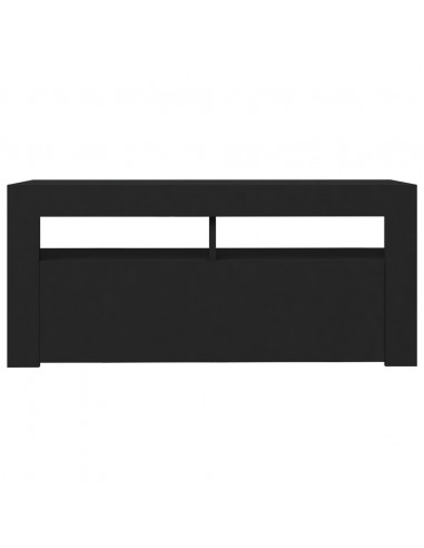 Mobile Porta TV con Luci LED Nero 90x35x40 cm