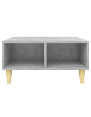Tavolino da Salotto Grigio Cemento 60x60x30cm Legno Multistrato