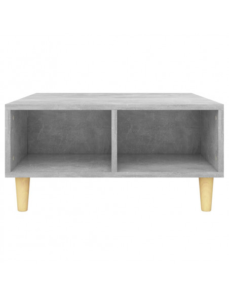Tavolino da Salotto Grigio Cemento 60x60x30cm Legno Multistrato