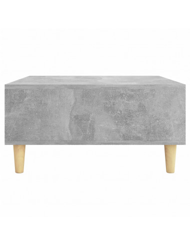 Tavolino da Salotto Grigio Cemento 60x60x30cm Legno Multistrato