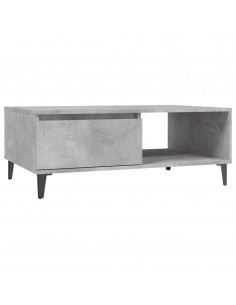 Tavolino da Salotto Grigio Cemento 90x60x35cm Legno Multistrato 2
