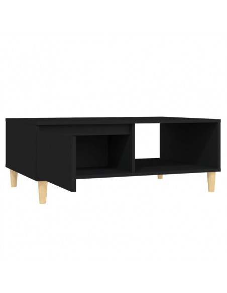 Tavolino da Salotto Nero 90x60x35 cm in Legno Multistrato