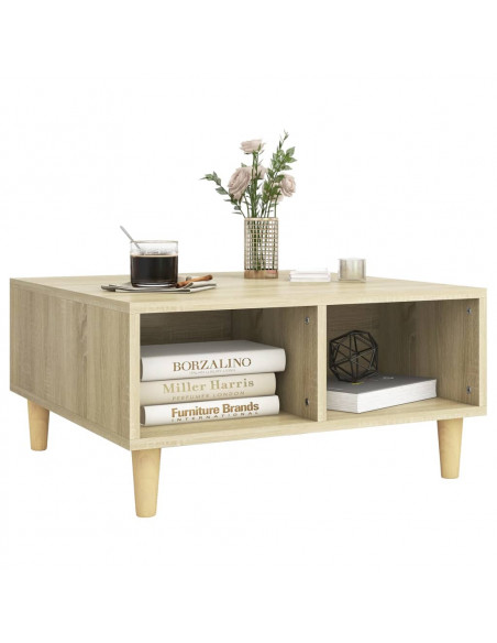 Tavolino da Salotto Rovere Sonoma 60x60x30 cm Legno Multistrato