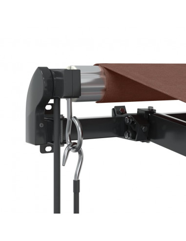 Tenda da Sole Retrattile Automatica con LED Marrone 400x300 cm