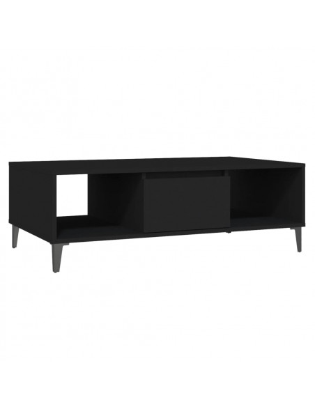 Tavolino da Salotto Nero 103,5x60x35 cm in Legno Multistrato