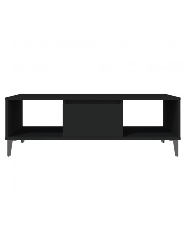 Tavolino da Salotto Nero 103,5x60x35 cm in Legno Multistrato