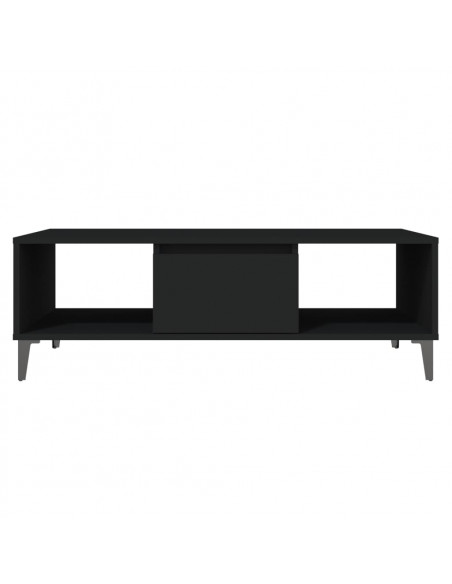 Tavolino da Salotto Nero 103,5x60x35 cm in Legno Multistrato