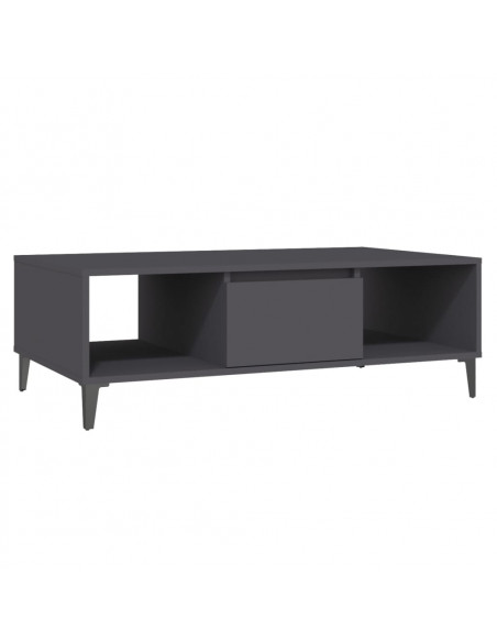 Tavolino da Salotto Grigio 103,5x60x35 cm in Legno Multistrato