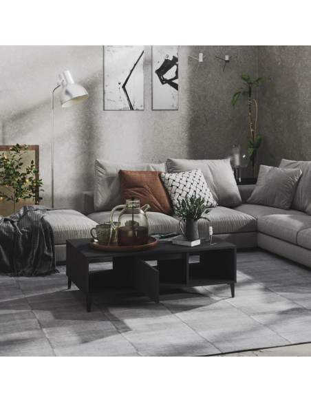 Tavolino da Salotto Grigio 103,5x60x35 cm in Legno Multistrato