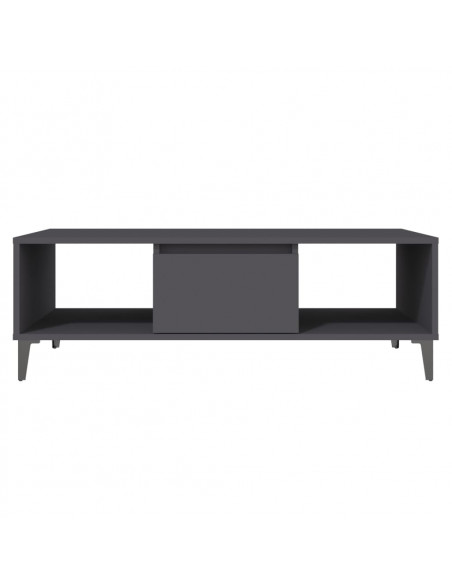 Tavolino da Salotto Grigio 103,5x60x35 cm in Legno Multistrato