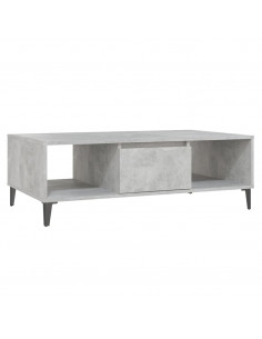 Tavolino Salotto Grigio Cemento 103,5x60x35cm Legno Multistrato 2