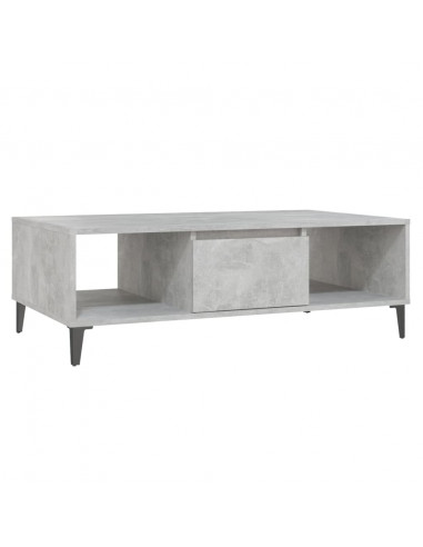 Tavolino Salotto Grigio Cemento 103,5x60x35cm Legno Multistrato
