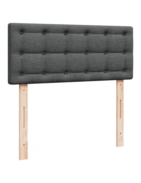 Giroletto a Molle con Materasso Grigio Scuro 120x190cm Tessuto