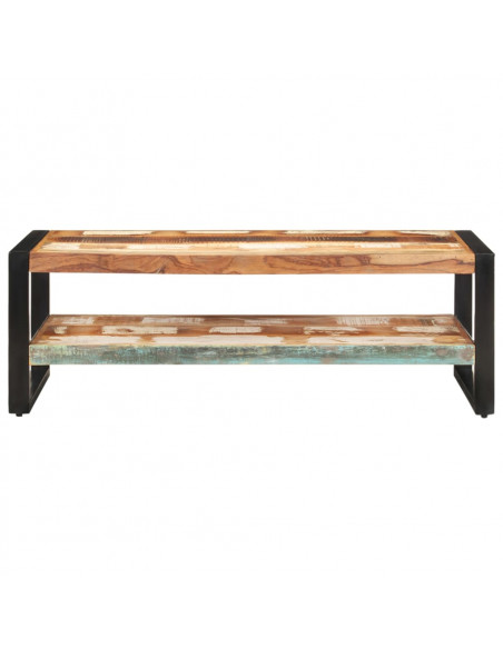 Tavolino da Salotto in Legno Massello di Recupero 120x60x40 cm