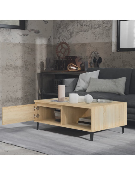 Tavolino da Salotto Rovere Sonoma 90x60x35 cm Legno Multistrato