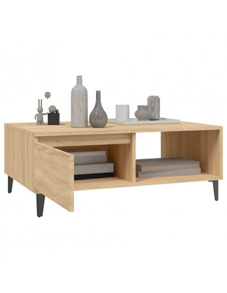 Tavolino da Salotto Rovere Sonoma 90x60x35 cm Legno Multistrato