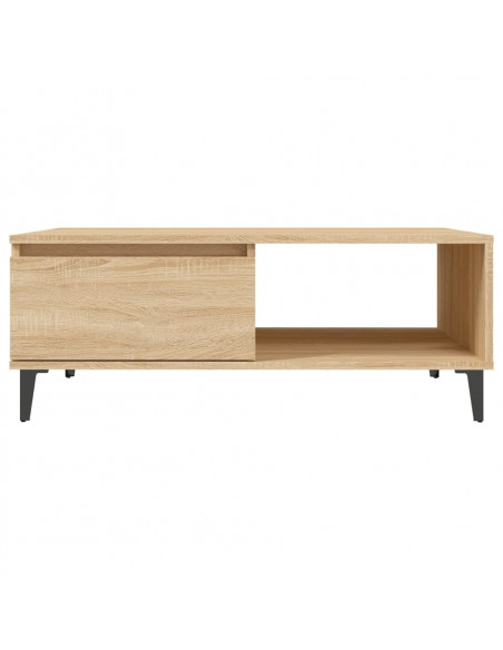 Tavolino da Salotto Rovere Sonoma 90x60x35 cm Legno Multistrato