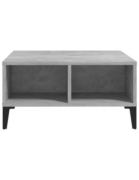 Tavolino da Salotto Grigio Cemento 60x60x30cm Legno Multistrato