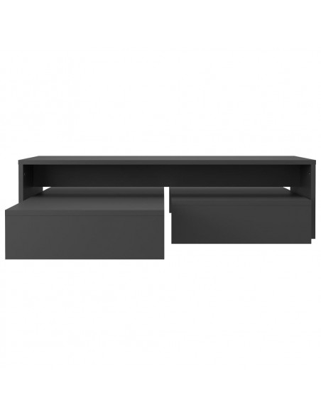 Set Tavolini Estraibili Grigio 100x100x26,5cm Legno Multistrato