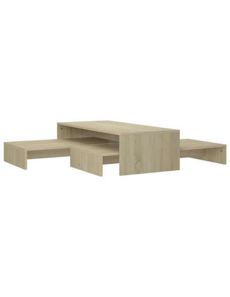 Set Tavolini Estraibili Rovere Sonoma 100x100x26,5 Multistrato