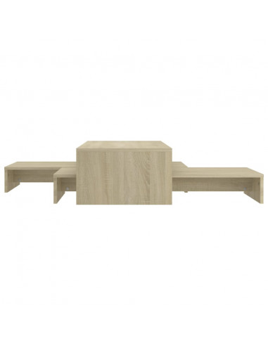 Set Tavolini Estraibili Rovere Sonoma 100x100x26,5 Multistrato