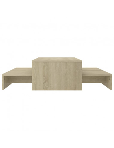 Set Tavolini Estraibili Rovere Sonoma 100x100x26,5 Multistrato