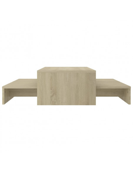 Set Tavolini Estraibili Rovere Sonoma 100x100x26,5 Multistrato
