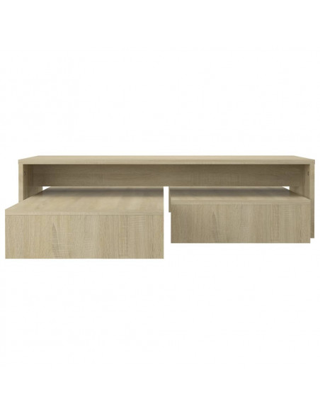 Set Tavolini Estraibili Rovere Sonoma 100x100x26,5 Multistrato