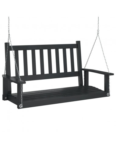 Panca a Dondolo da Giardino Catene in Metallo in Legno di Abete