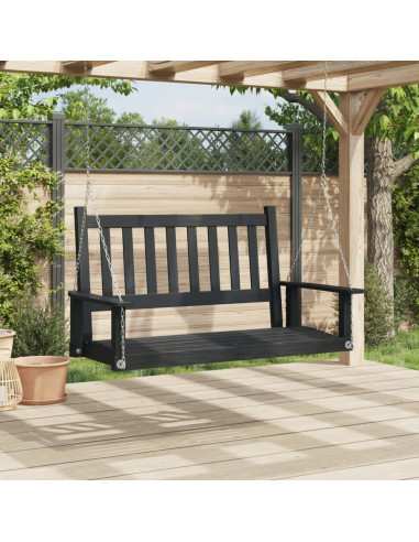 Panca a Dondolo da Giardino Catene in Metallo in Legno di Abete