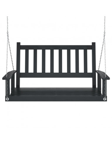 Panca a Dondolo da Giardino Catene in Metallo in Legno di Abete