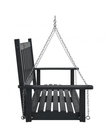 Panca a Dondolo da Giardino Catene in Metallo in Legno di Abete