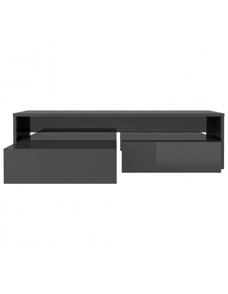 Set Tavolini ad Incastro Grigio Lucido 100x100x26,5 cm