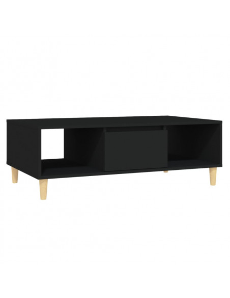 Tavolino da Salotto Nero 103,5x60x35 cm in Legno Multistrato