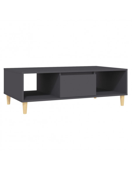 Tavolino da Salotto Grigio 103,5x60x35 cm in Legno Multistrato