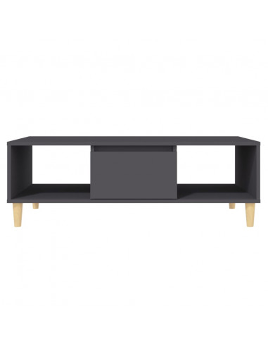 Tavolino da Salotto Grigio 103,5x60x35 cm in Legno Multistrato