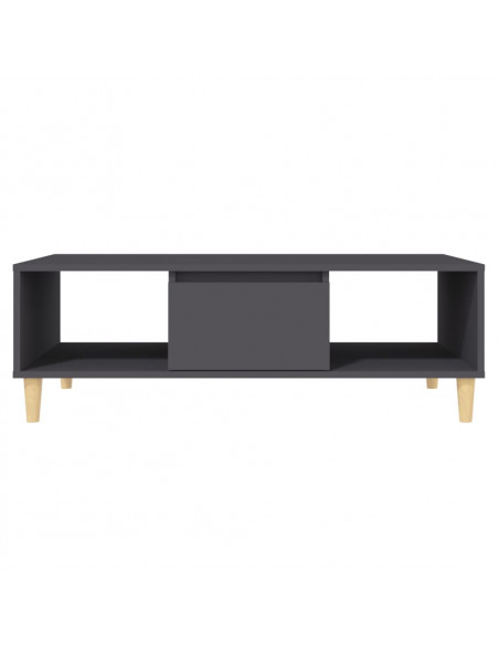 Tavolino da Salotto Grigio 103,5x60x35 cm in Legno Multistrato