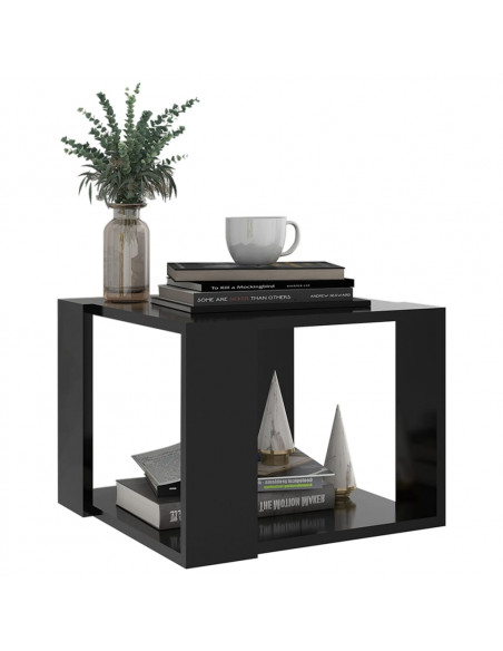 Tavolino da Salotto Nero 40x40x30 cm in Legno Multistrato